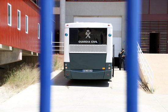 The male prisoners arriving in Zaragoza on June 25, 2019